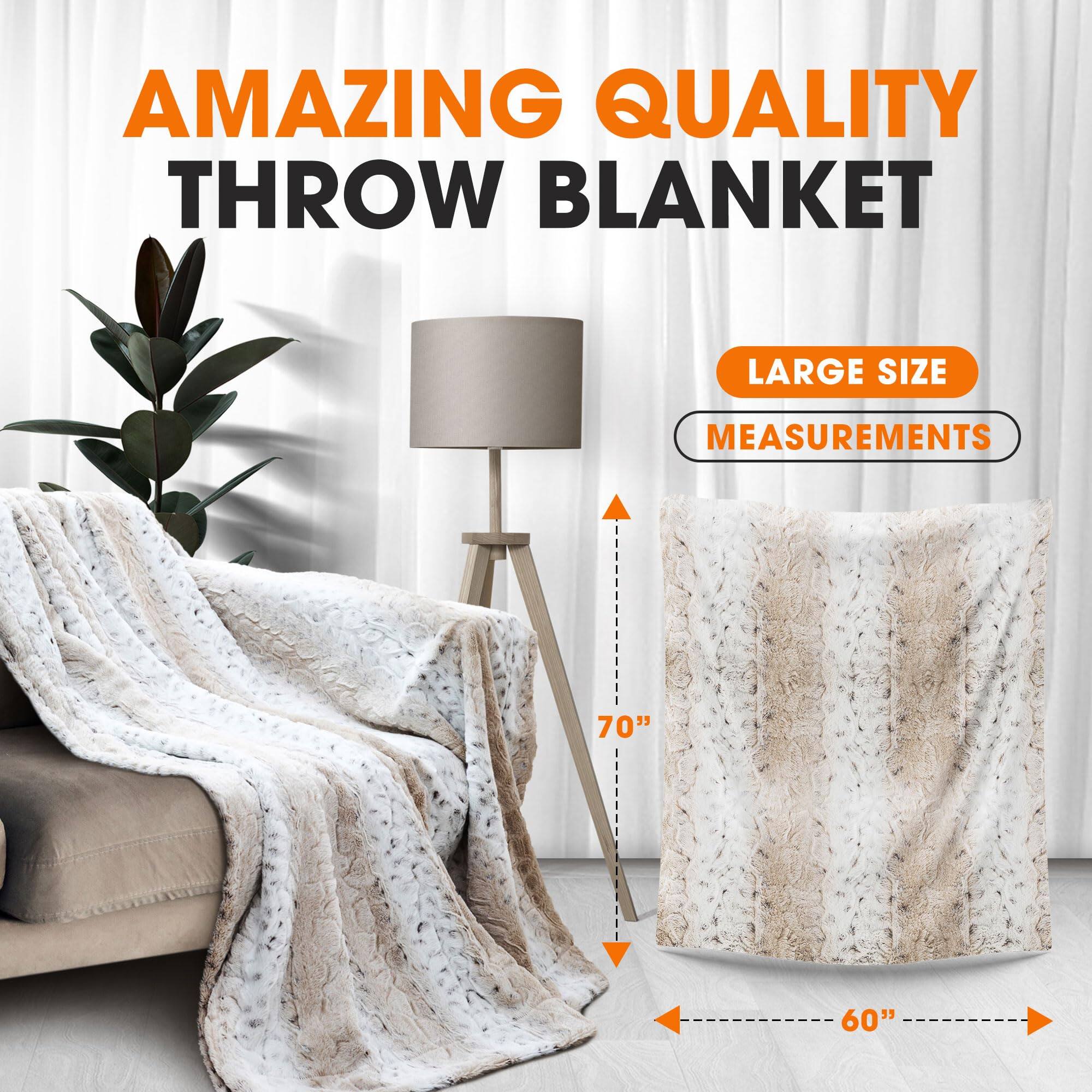 AMAZING QUALITY THROW BLANKET

LARGE SIZE

MEASUREMENTS

70" x 60"