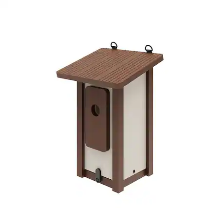 Front. New Age Pet - ECOFLEX Feathered Friends Beak Bungalow Bird House - Small - RHBBB44-09S.