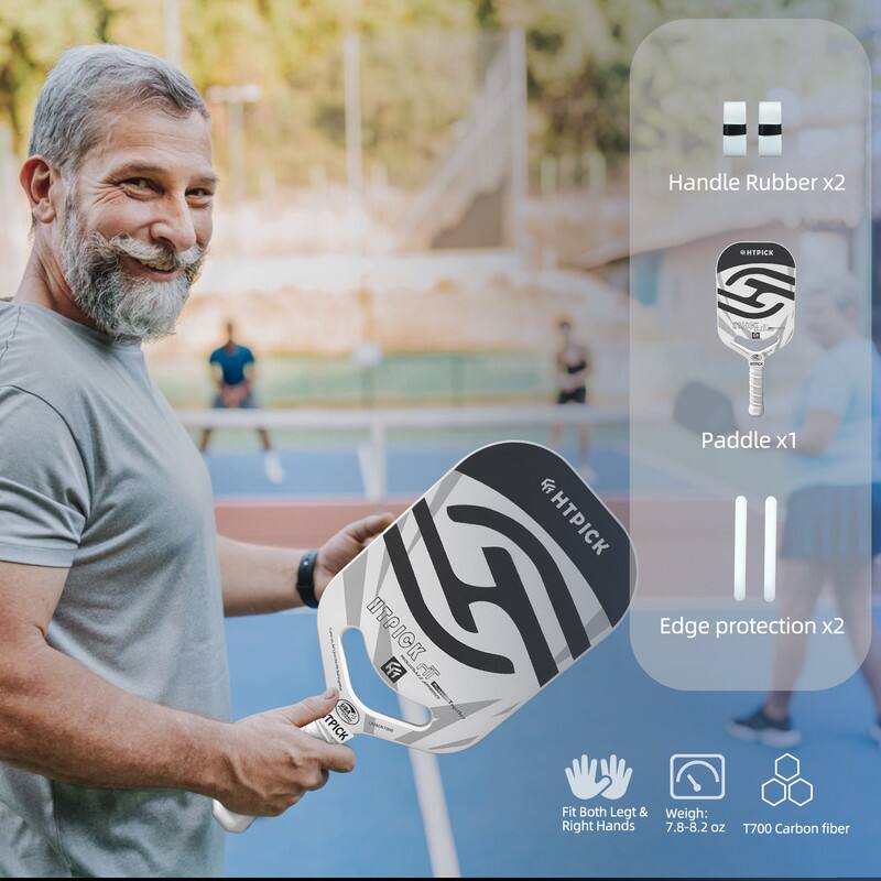 - Handle Rubber x2
- Paddle x1
- Edge protection x2
- Fit Both Legt & Right Hands
- Weight: 7.8-8.2 oz
- T700 Carbon fiber