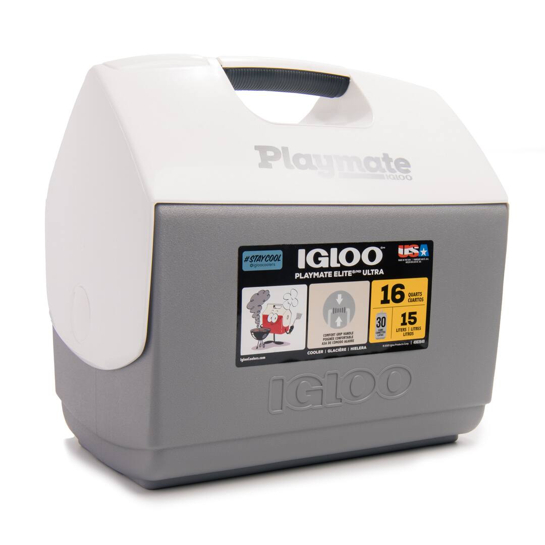 Playmate IG100  
#STAYCOOL  
IGLOO  
PLAYMATE ELITE ULTRA  
16 QUARTS / 15 LITERS  
IGLOO  
COOLER / GLACIERE  
#STAYCOOL  
IGLOO