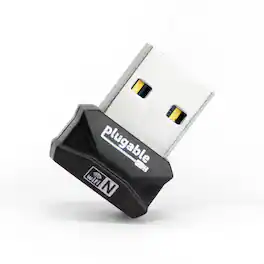 Plugable - USB 2.0 to 802.11n Wifi 4 Adapter - Black