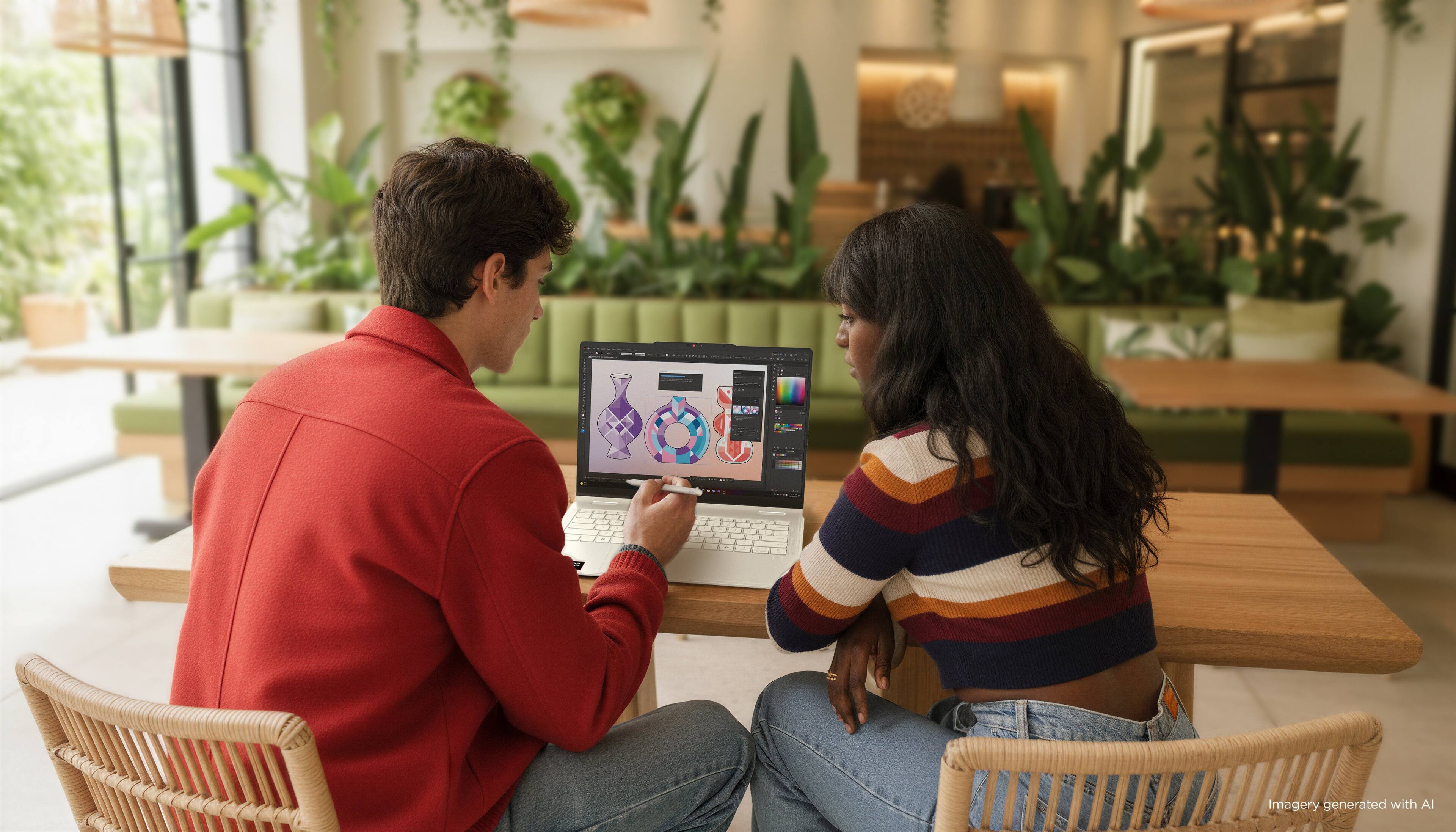 Imagery generated with AI