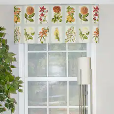Front. RLF Home - RLF Home Realistic Study Tailored 3" Rod Pocket Valance 50" x 18" Robin's Egg - Robins egg.