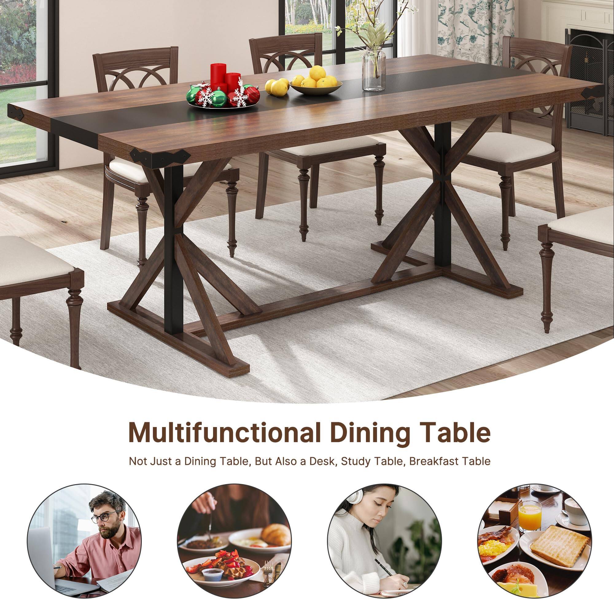 Multifunctional Dining Table  
Not Just a Dining Table, But Also a Desk, Study Table, Breakfast Table