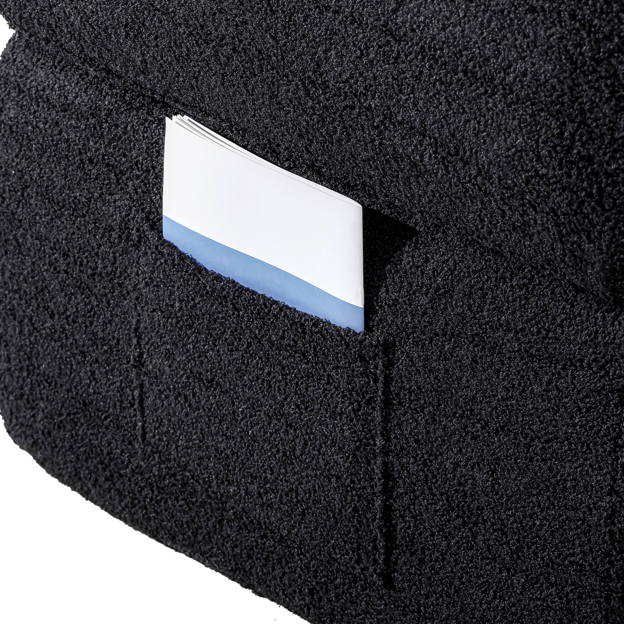 Alt View 7. GOODSILO - Convertible Teddy Fabric Folding Sofa Bed - Multi-Functional Floor Sleeper Futon for Compact Living Spaces - Black.