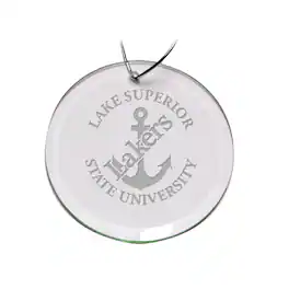 Jardine - Lake Superior State Lakers Primary Logo 3'' Round Glass Ornament - Multicolor