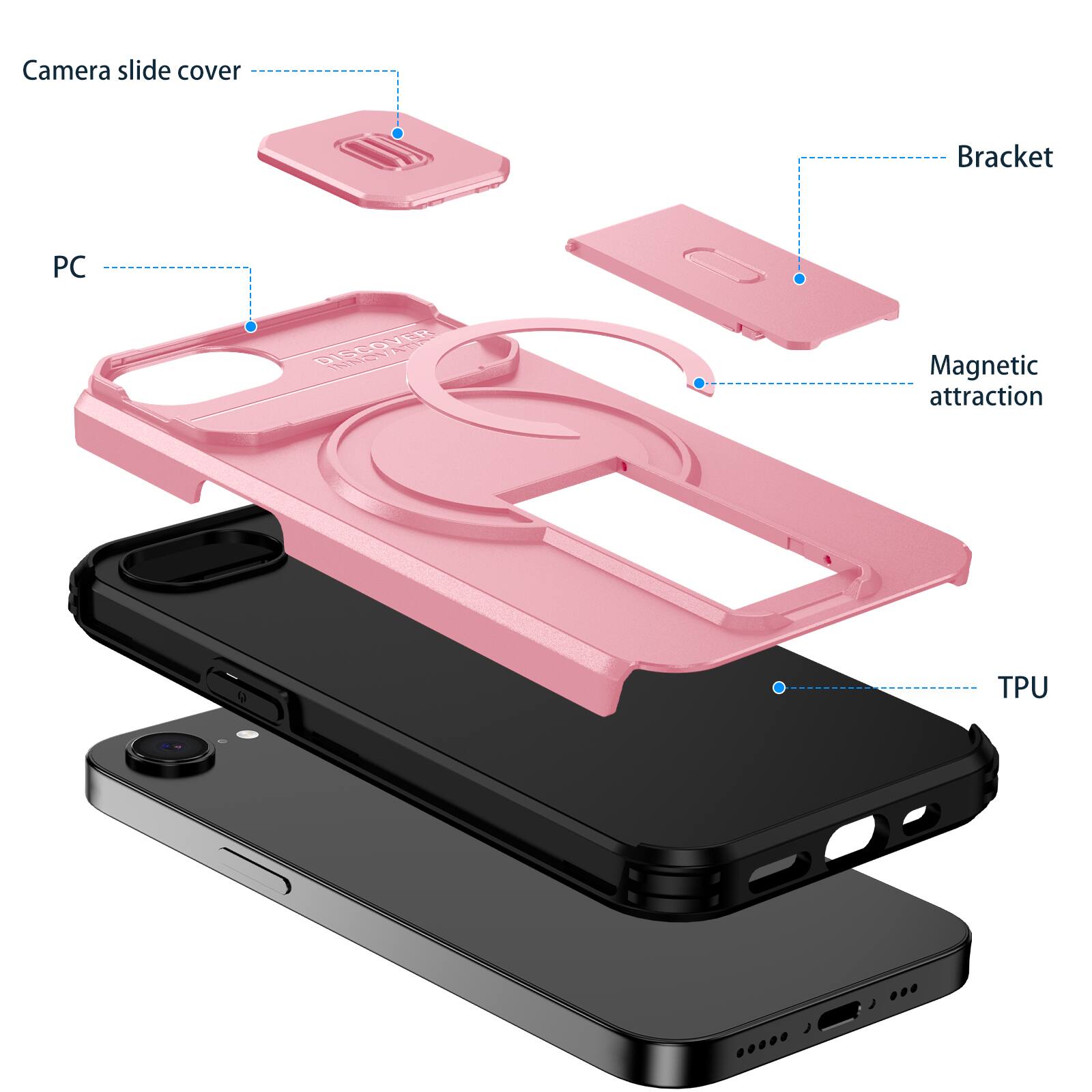 Camera slide cover  
Bracket  
PC  
DISCOVER L  
Magnetic attraction  
TPU