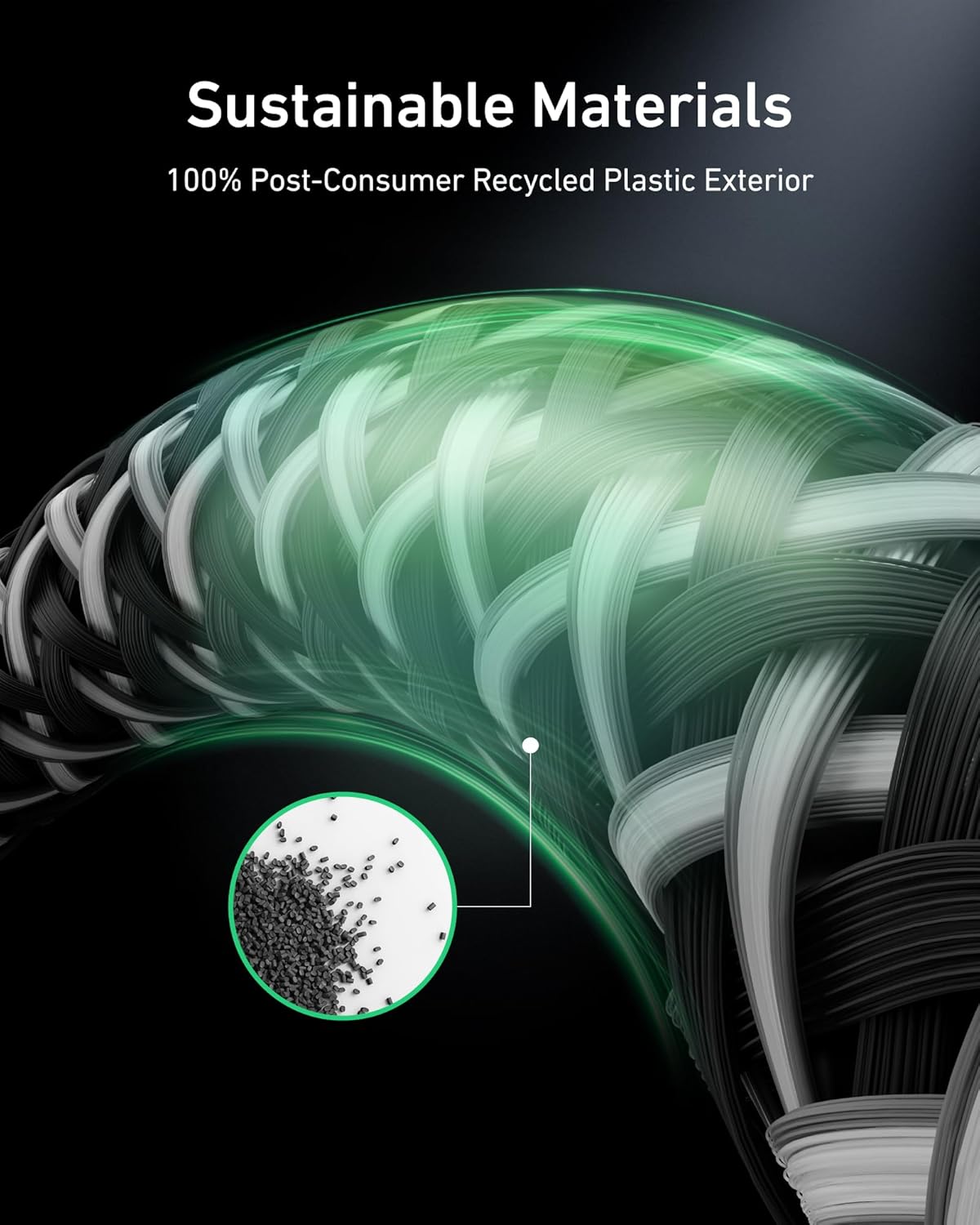 Sustainable Materials  
100% Post-Consumer Recycled Plastic Exterior