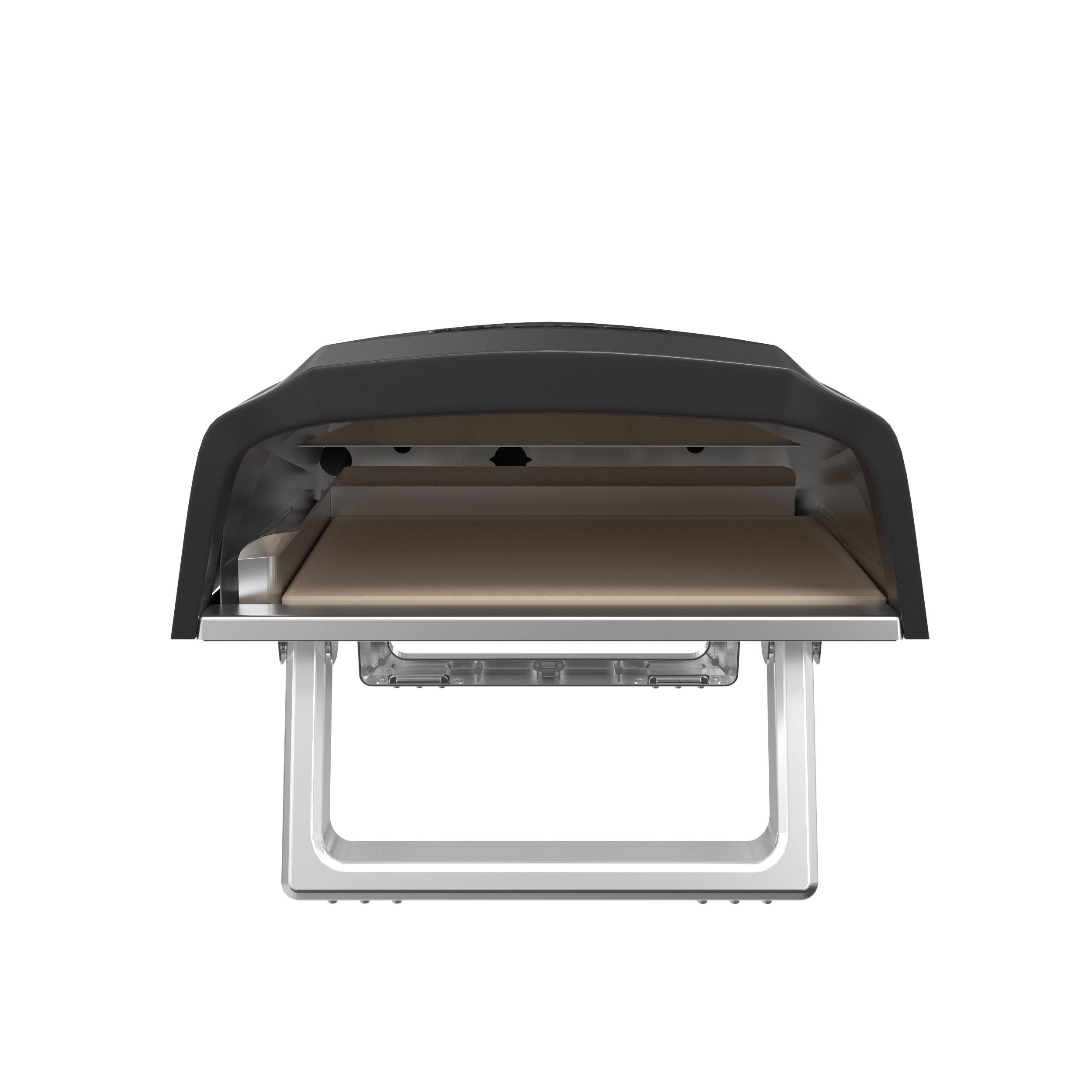 Alt View 4. Commercial Chef - Commercial Chef Pizza Oven Outdoor - 12" Propane Gas Portable Outside with Bundle (L-Shaped Burner) - Black.