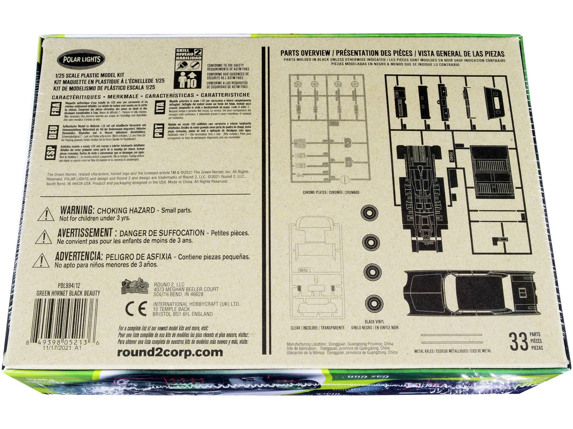 SMILE DUSAIN POLAR LIGHTS ONDM RLOURLMINTS PLASTIC MODEL CONFORME CNIS 1/25 SCALE DECUTE MAQUETTE PLASTIQUE L'CHELLEDE 1/25 CONFORM REQUISITOS PLSTICO ESCALA 1/25 SEGORIDAS MODELISMO CARACTRITIQUES MERKMALE CARACTERSTICAS CARATTERISTICHE

PARTS OVERVIEW / PRSENTATION DES PICES VISTA GENERAL DE LAS PIEZAS

MOLDr NLES OTHERWISE NOAITS PIECES MIBS INDICATION CONTRAIMS PIEPAS MODELADAS NEGRD MINIS INDIQUE CONTRAUIO

WARNING: CHOKING HAZARD Small parts. Not for children under yrs. AVERTISSEMENT DANGER DE SUFFOCATION Petites pices. Ne convient pas pour les enfants moins ans. ADVERTENCIA: PELIGRO DE ASFIXIA Contiene piezas pequeas. No apto para nios menores de aos.

POL994/12 GREEN HORNET BLACK BEAUTY ROUND 4073 MEGHAN BEEL