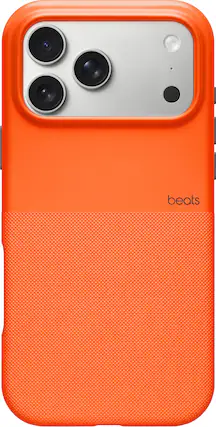 Front. Beats - iPhone 17 Pro Max Rugged Case with MagSafe and Camera Control - Sierra Orange.