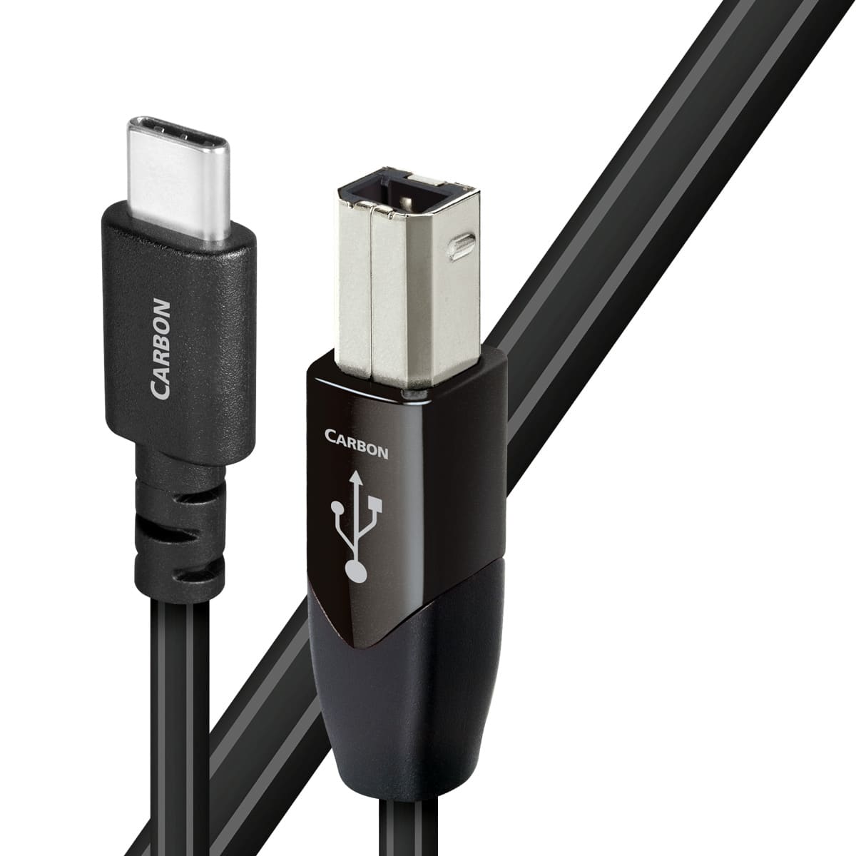 AudioQuest - Carbon USB B to C Cable - 2.46 ft. (0.75m) - Silver