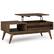 Front. Simpli Home - Clarkson Lift Top Coffee Table - Rustic Natural Aged Brown.