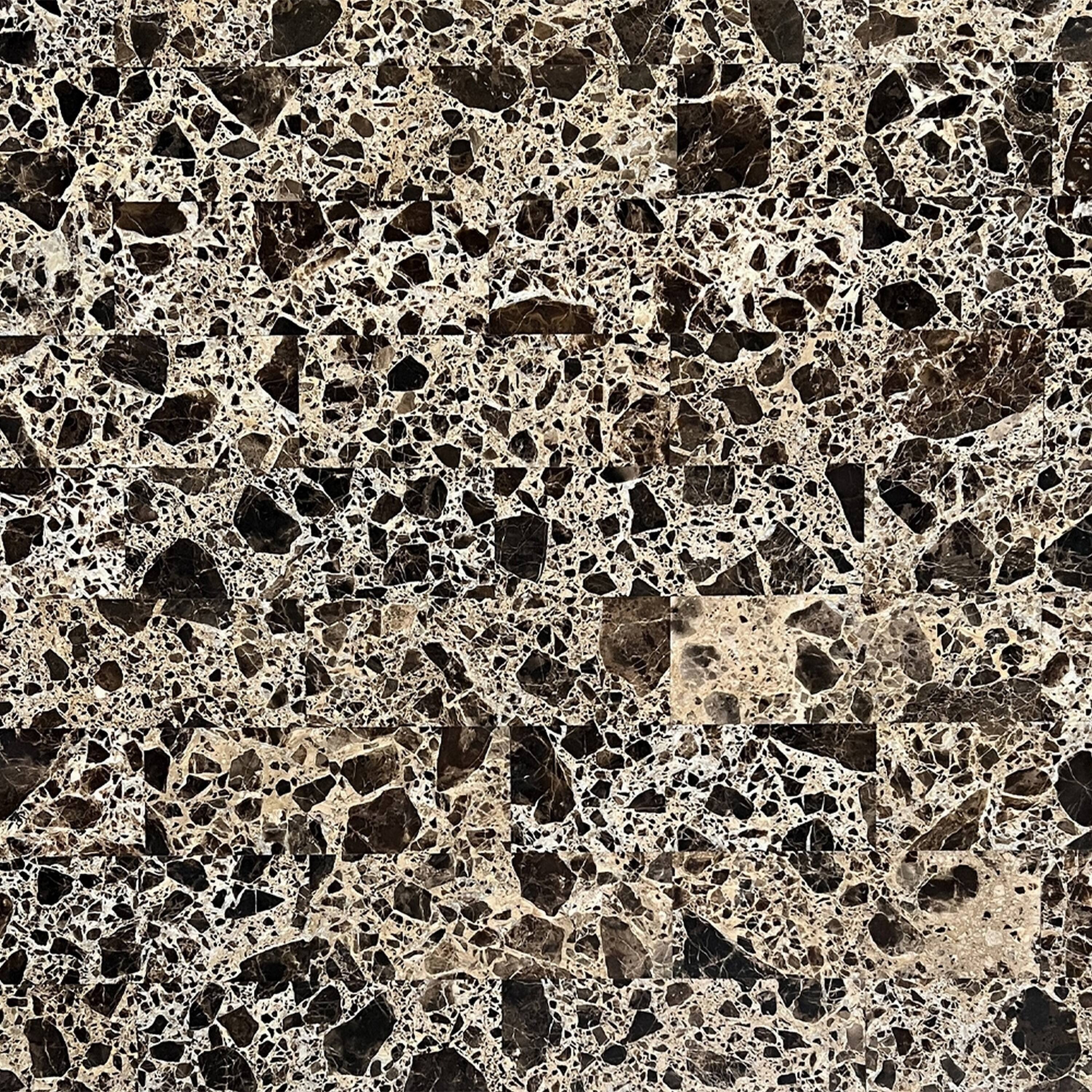 Alt View 3. Manhattan Lane - Aliya Side End Table, Rectangular 28 Inch Marble - Cherry Brown.