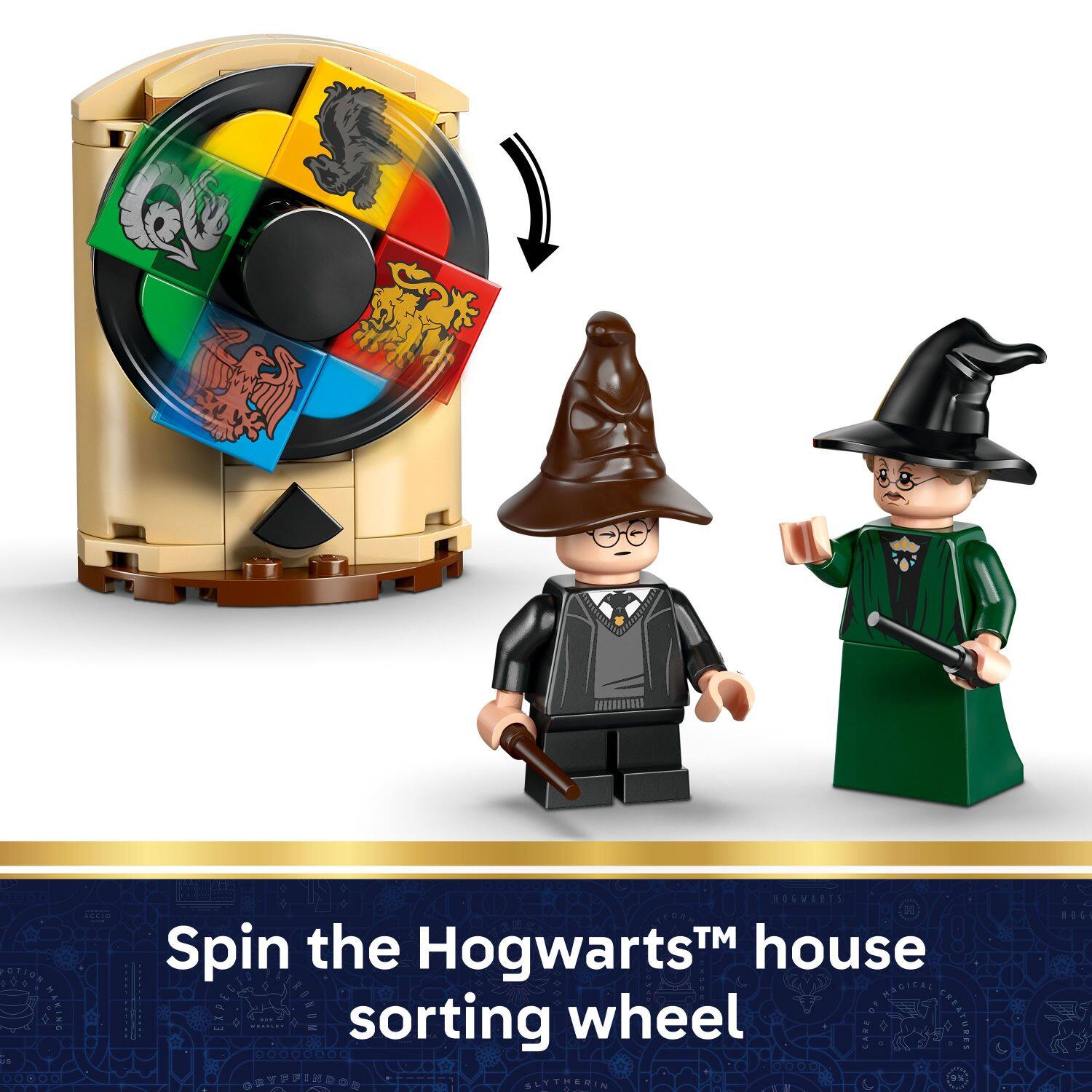 Spin the Hogwarts™ house sorting wheel