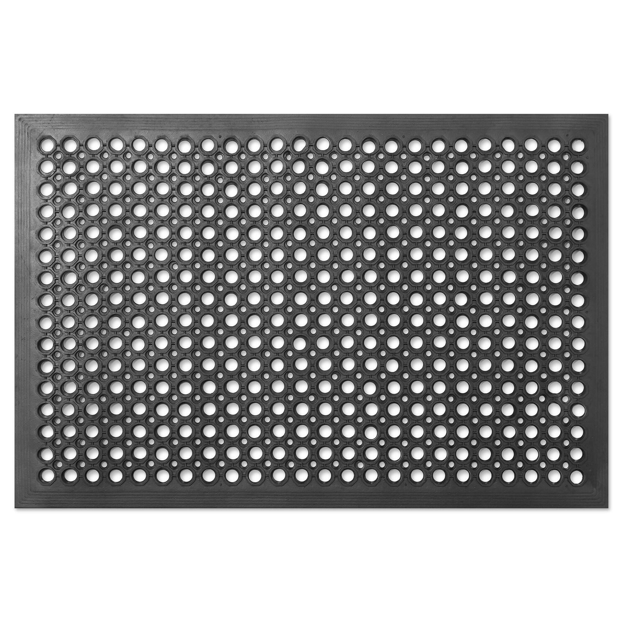 Alt View 1. GRIDMANN - Restaurant Floor Mats - Anti-Fatigue Non-Slip Rubber Drainage Mats - Black.