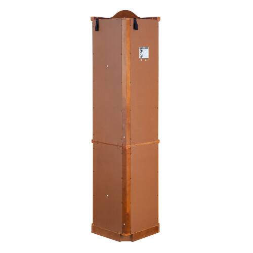 Alt View 6. LUCKY ONE - Freestanding Corner Curio Cabinet with Tempered Glass Shelves LED Light Display for Collectibles - Oak.