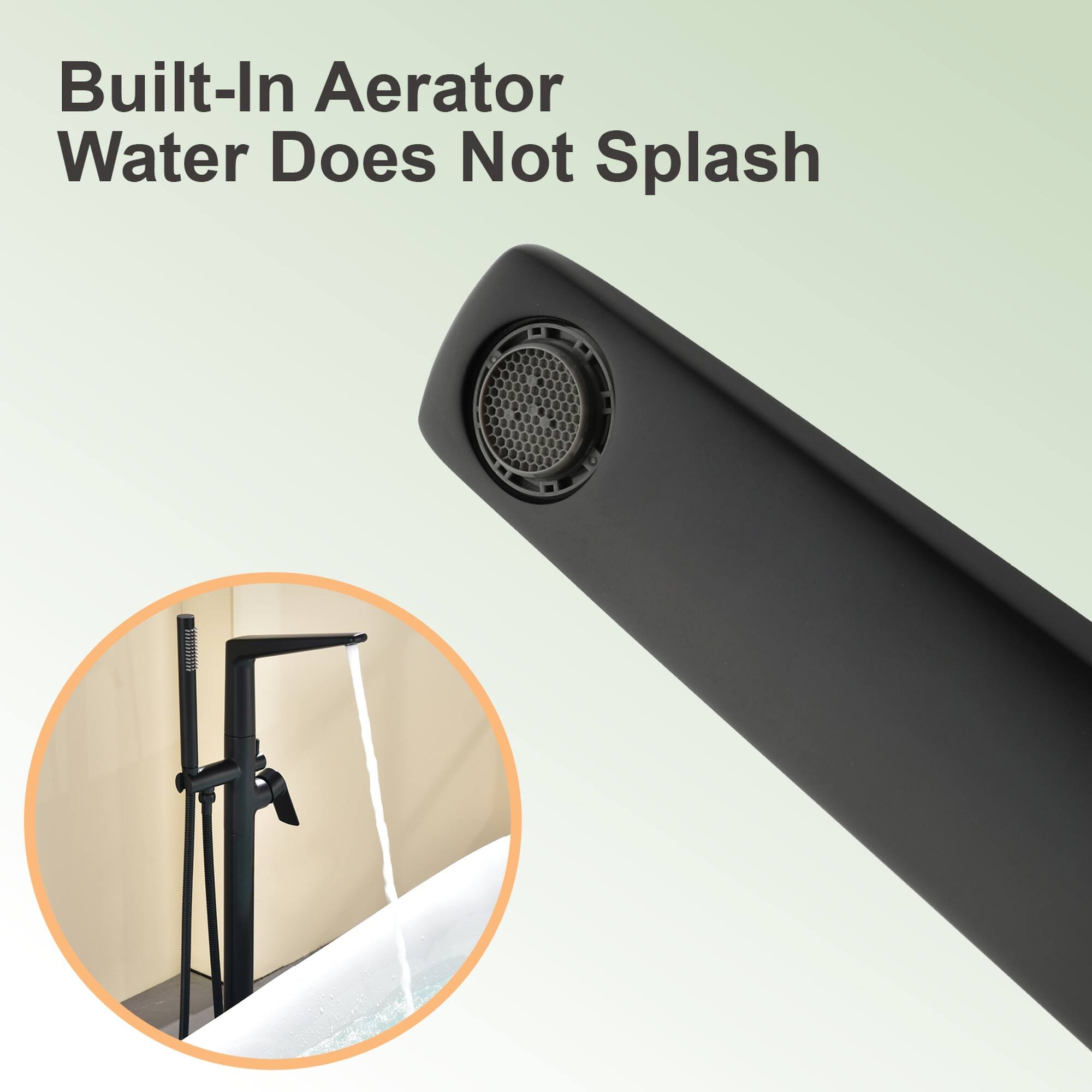 Built-In Aerator  
Water Does Not Splash