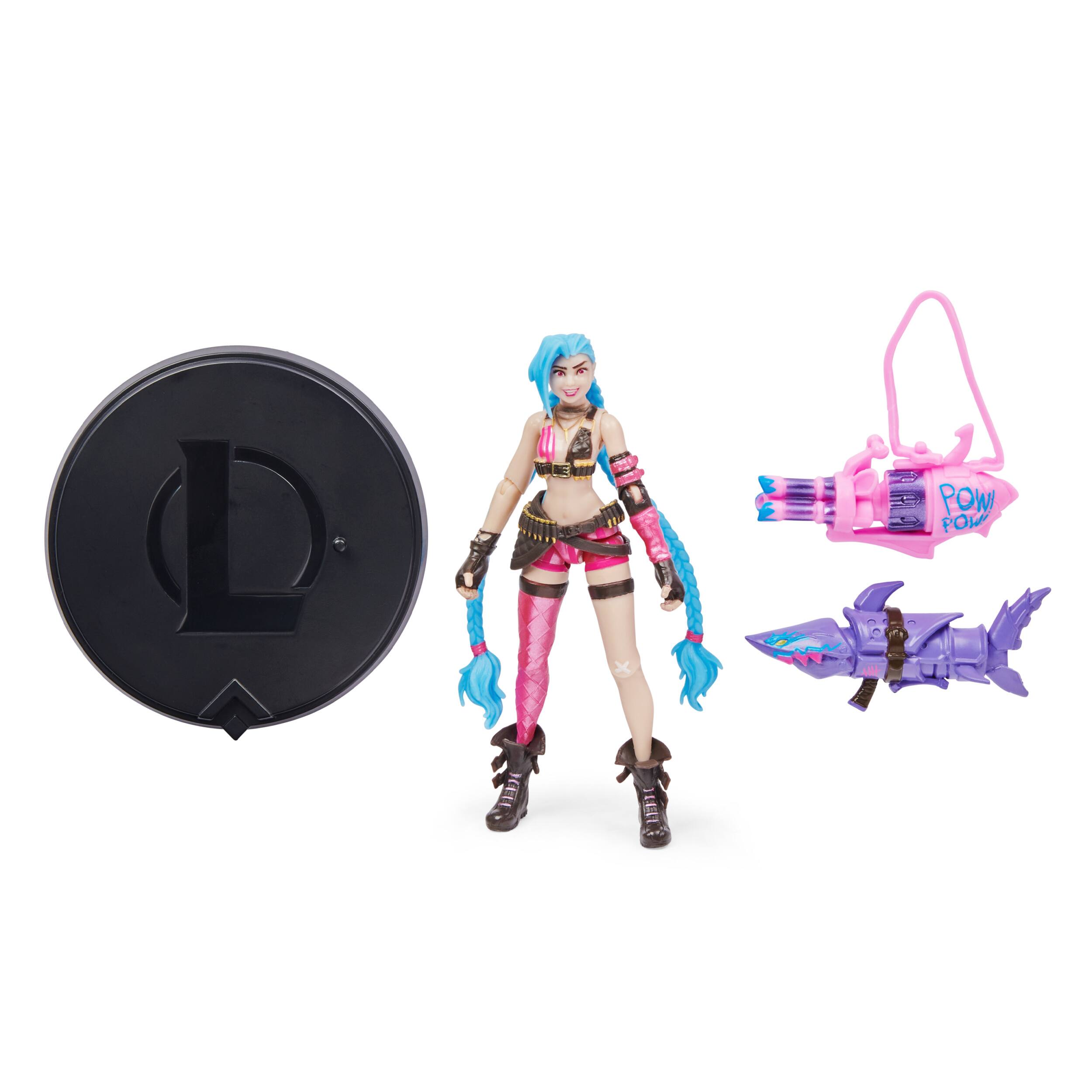 Alt View 14. League of Legends - Dual Cities Pack w/ Exclusive Jinx, Heimerdinger, Vi, Caitlyn, Ekko, 4-Inch Figures, Ages 12 and Up.