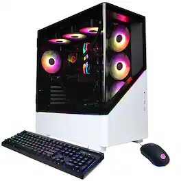 CyberPowerPC - Gaming Desktop - AMD Ryzen 9 9900X3D 2025 - NVIDIA GeForce RTX 5080 16GB - 32GB DDR5 Memory - 2TB SSD Storage - White