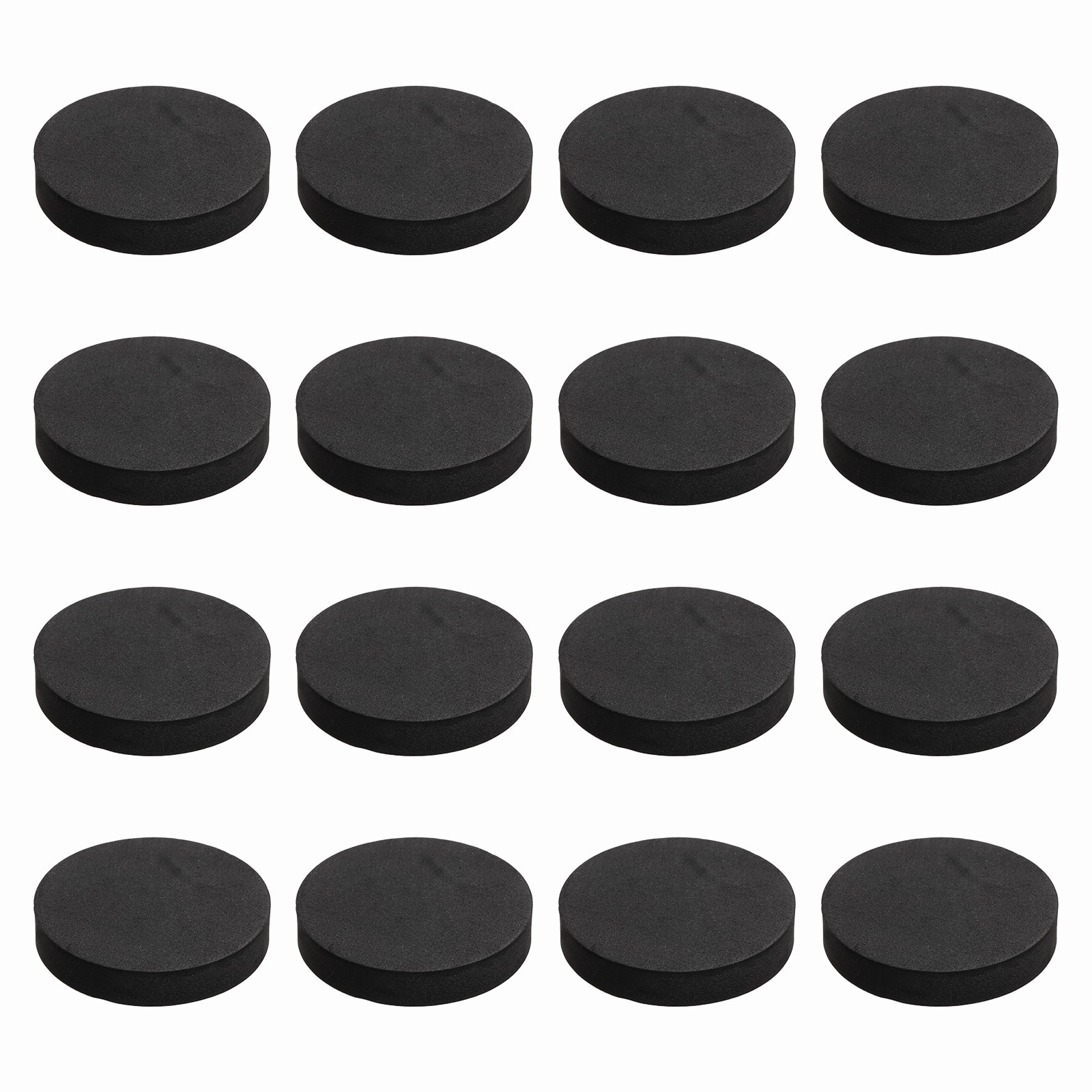 Unique Bargains - Single Sided Speaker Isolation Pads 60x12mm Round EVA Acoustic Foam Anti-Vibration Feet for Speaker Subwoofer, 16pcs - Black