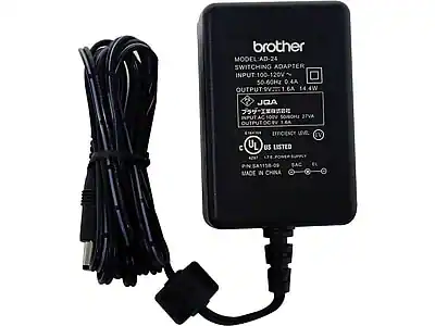 brother
MODEL-AD-24
SWITCHING ADAPTER
INPUT: 100-120V~ 50-60Hz 0.4A 2TVA
OUTPUT: 12V 1.16A 14W
JQA
INPUT AC 100-120V~ 50/60Hz 0.4A 2TVA
OUTPUT DC 12V 1.16A 14W
UL LISTED
MADE IN CHINA
PIN-SAT15B-09