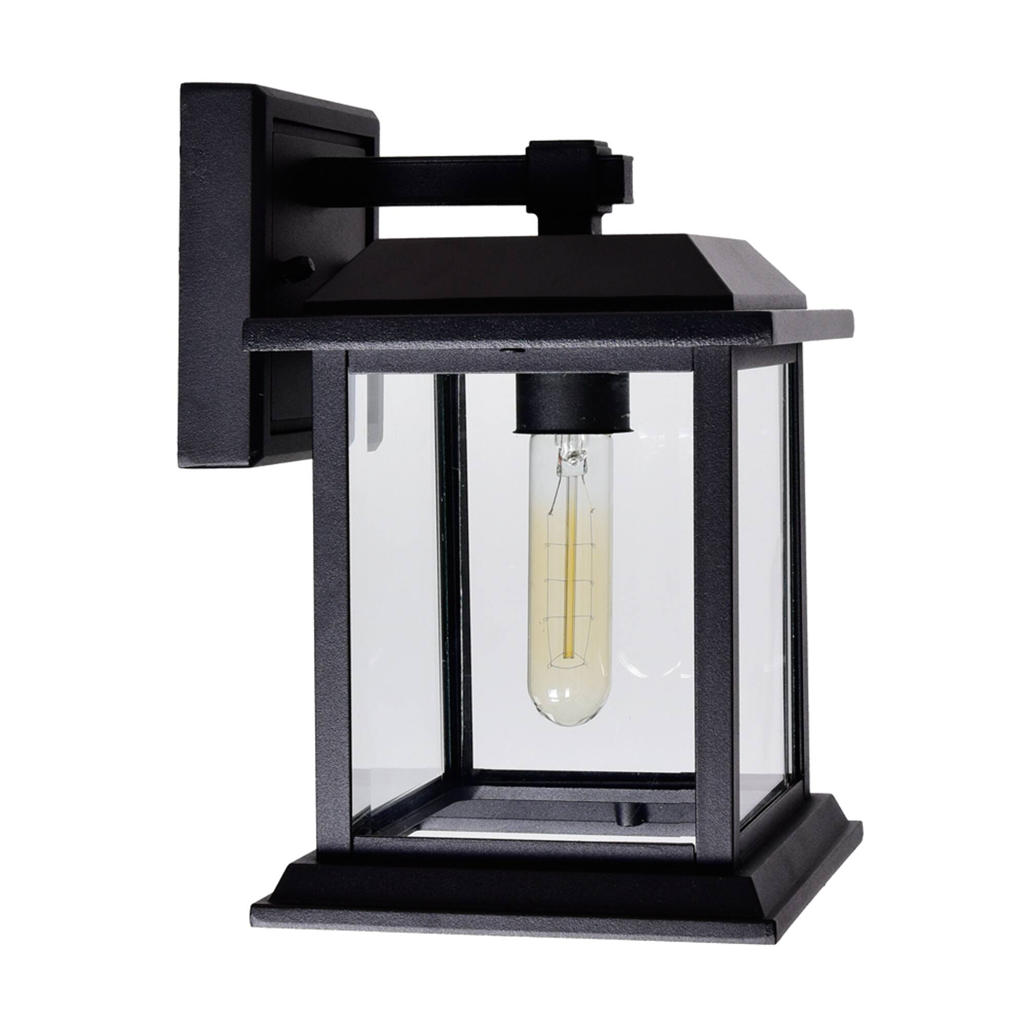 Alt View 2. CWI Lighting - Blackbridge 1 Light Outdoor Black Wall Lantern - Black.