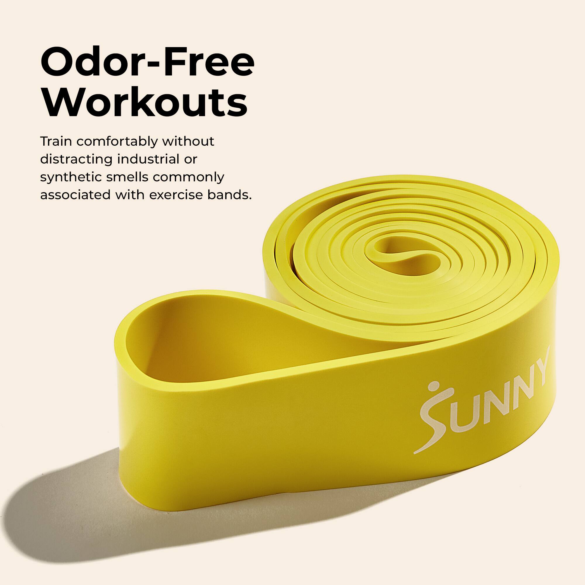 Odor-Free Workouts

Train comfortably without distracting industrial or synthetic smells commonly associated with exercise bands.

SUNNY
