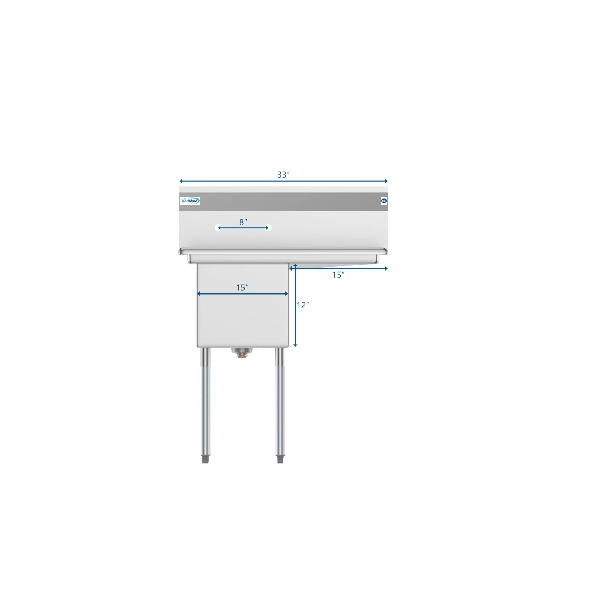 33"  
8"  
15"  
15"  
12"