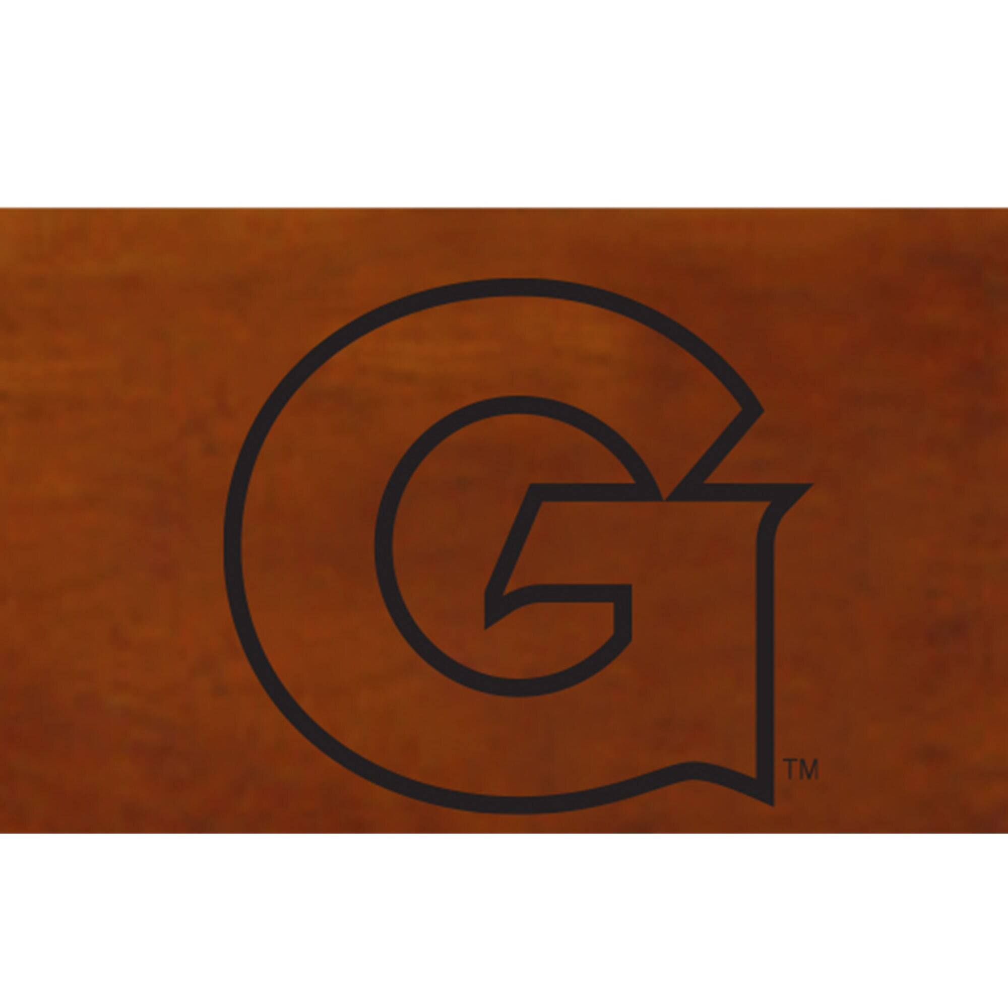 Alt View 1. Jardine - Black Georgetown Hoyas Captain's Chair with Cherry Arms & Crown - Black.