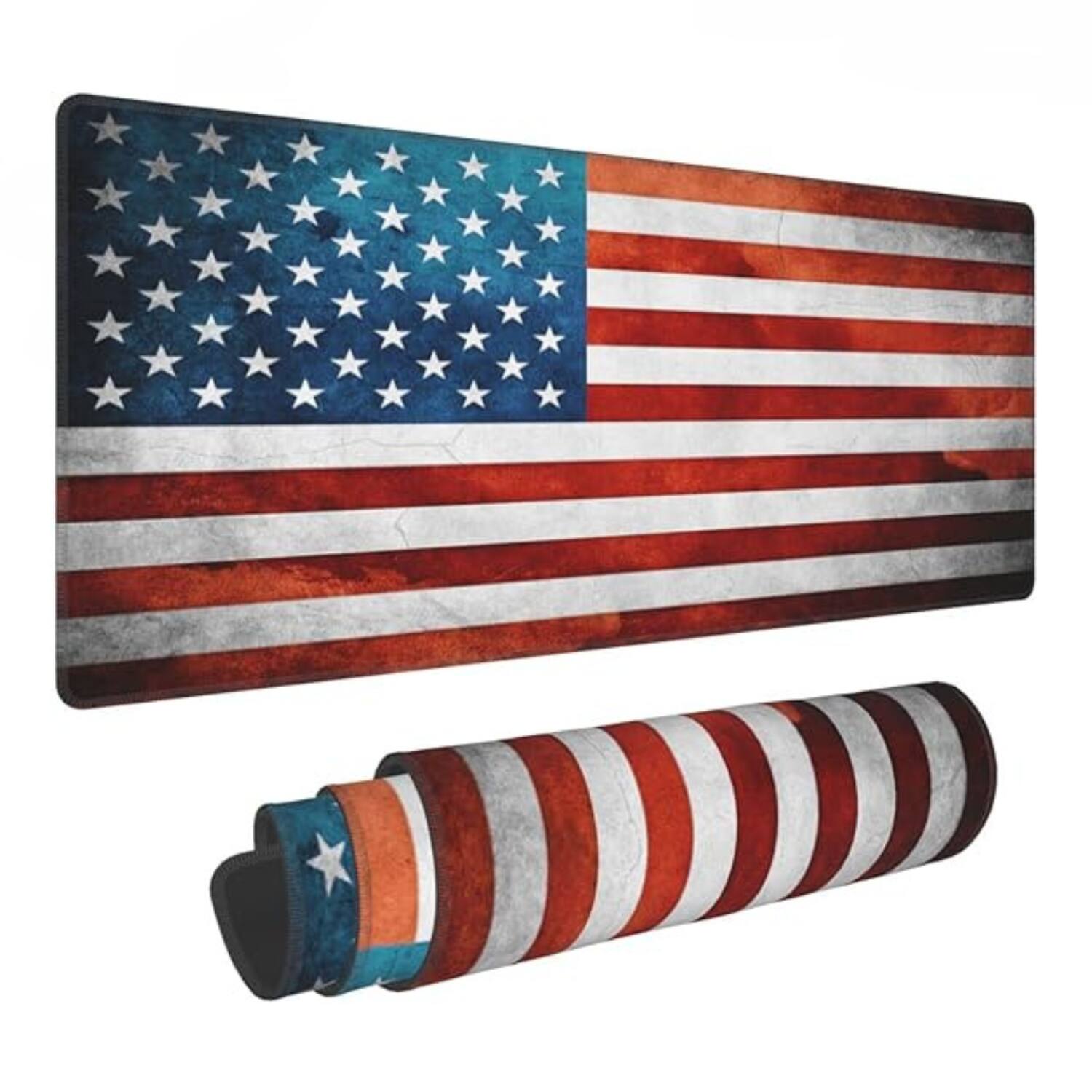 Front. Stock Preferred - Extended Gaming Mouse Pad US Flag - Multicolor.