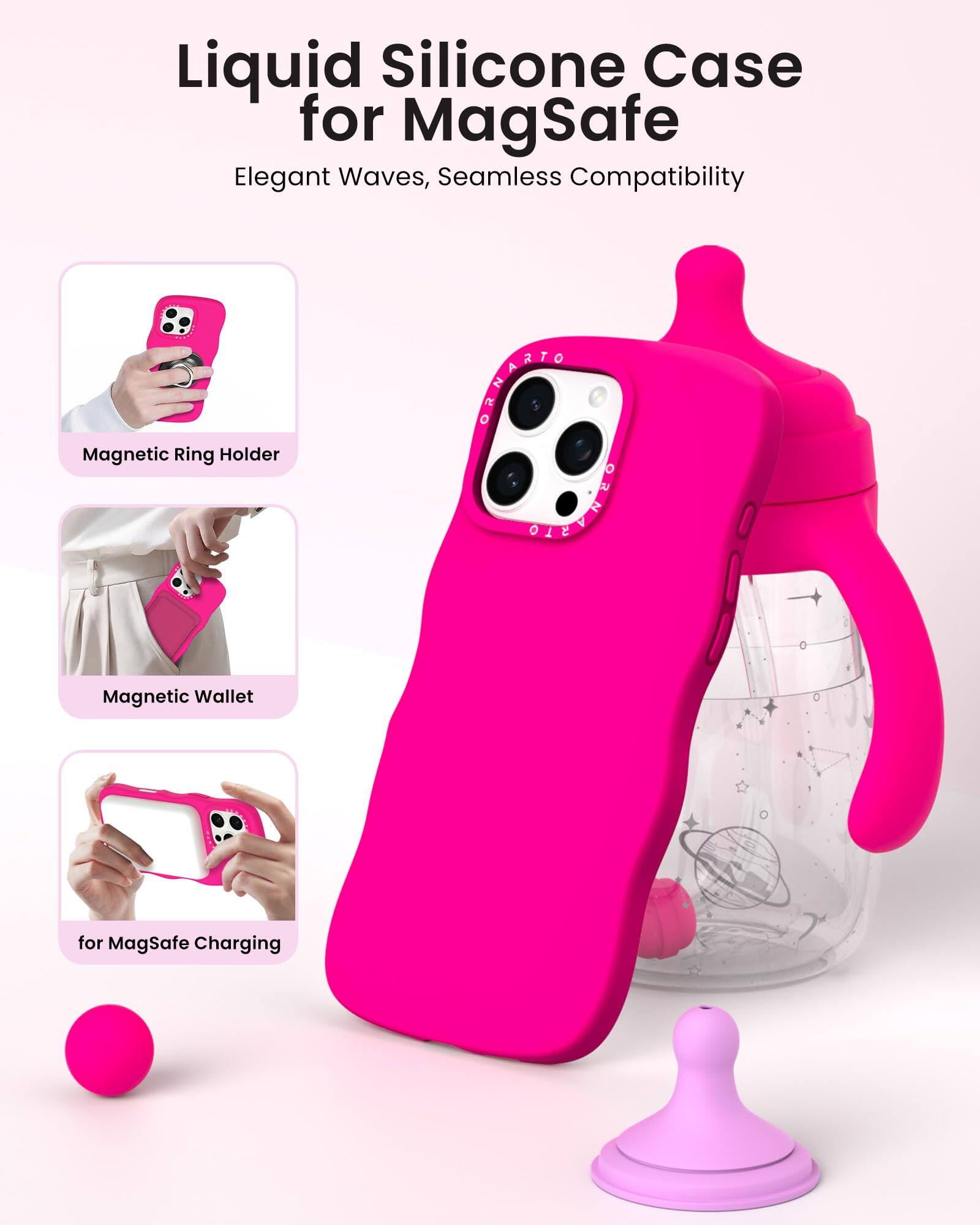 Liquid Silicone Case for MagSafe  
Elegant Waves, Seamless Compatibility  

- Magnetic Ring Holder  
- Magnetic Wallet  
- for MagSafe Charging