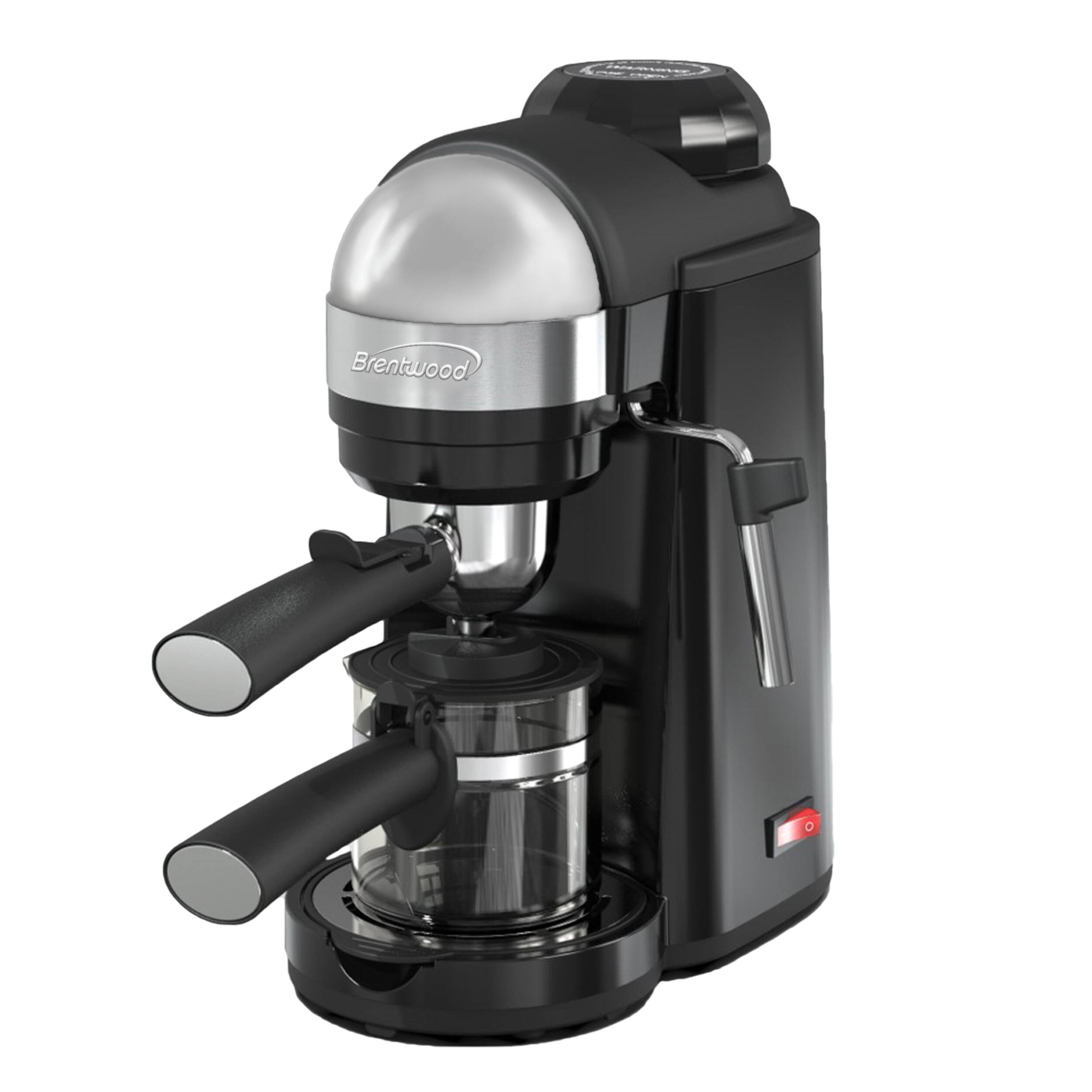 Front. Brentwood - Brentwood GA-135BK Espresso and Cappuccino Maker in Black - Black.