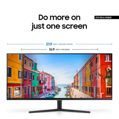 Samsung - 34” ViewFinity S5 Ultrawide QHD 100Hz AMD FreeSync Monitor with HDR10 (DisplayPort, HDMI) - Black