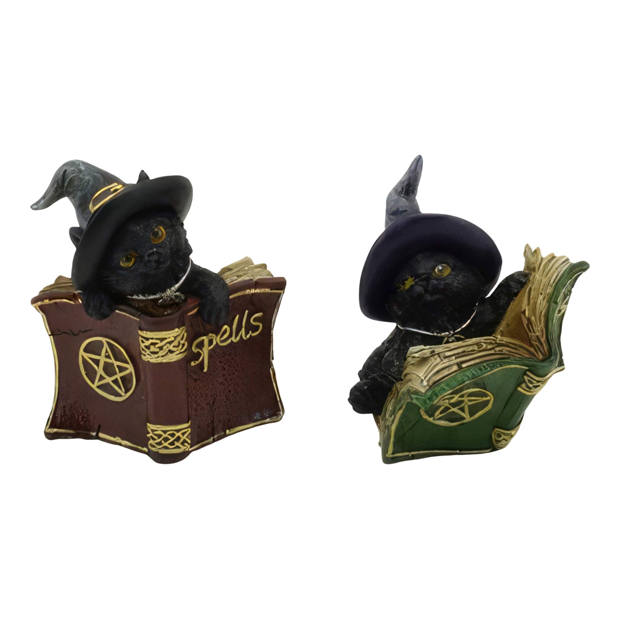 FC Design - 3.25"H 2-PC Cat Reading Figurine Set Office Desk Tabletop Home Decor Gift - Multi-Color