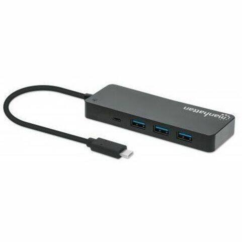 Alt View 4. Manhattan - USB-C Dock/Hub, Ports (x7): USB-A (x7), 5 Gbps (USB 3.2 Gen1 aka USB 3.0), External Power Supply Not Needed, Universal.