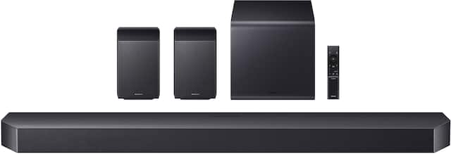 Samsung - Q-Series Soundbar HW-Q990F 11.1.4 ch w/ Subwoofer and Rear Speaker - Graphite Black