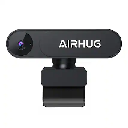 Front. AIRHUG - 2K Webcam No Mic with Privacy Cover for Computer,USB Plug & Play, Without Audio, 78° Wide-Angle for Conferencing.