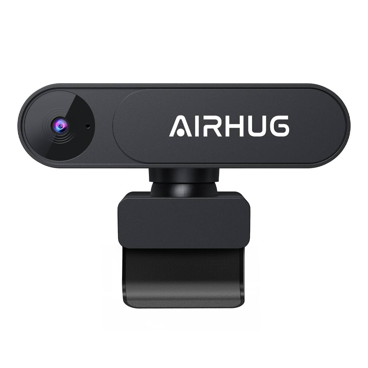 Front. AIRHUG - 2K Webcam No Mic with Privacy Cover for Computer，USB Plug & Play, Without Audio, 78° Wide-Angle for Conferencing.