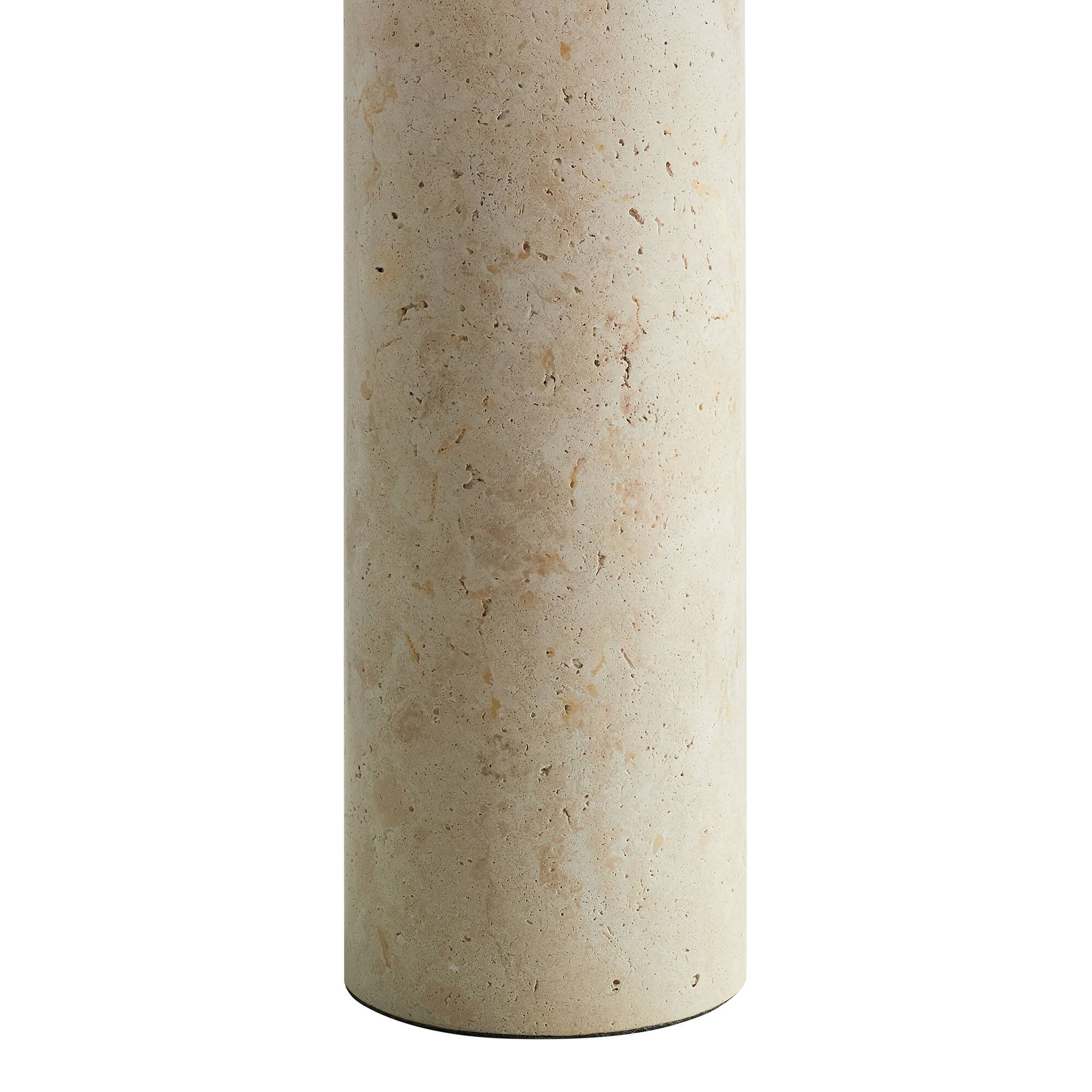 Alt View 5. Modway - Zenith Travertine Table Lamp With Fabric Drum Shade by Modway - Travertine.