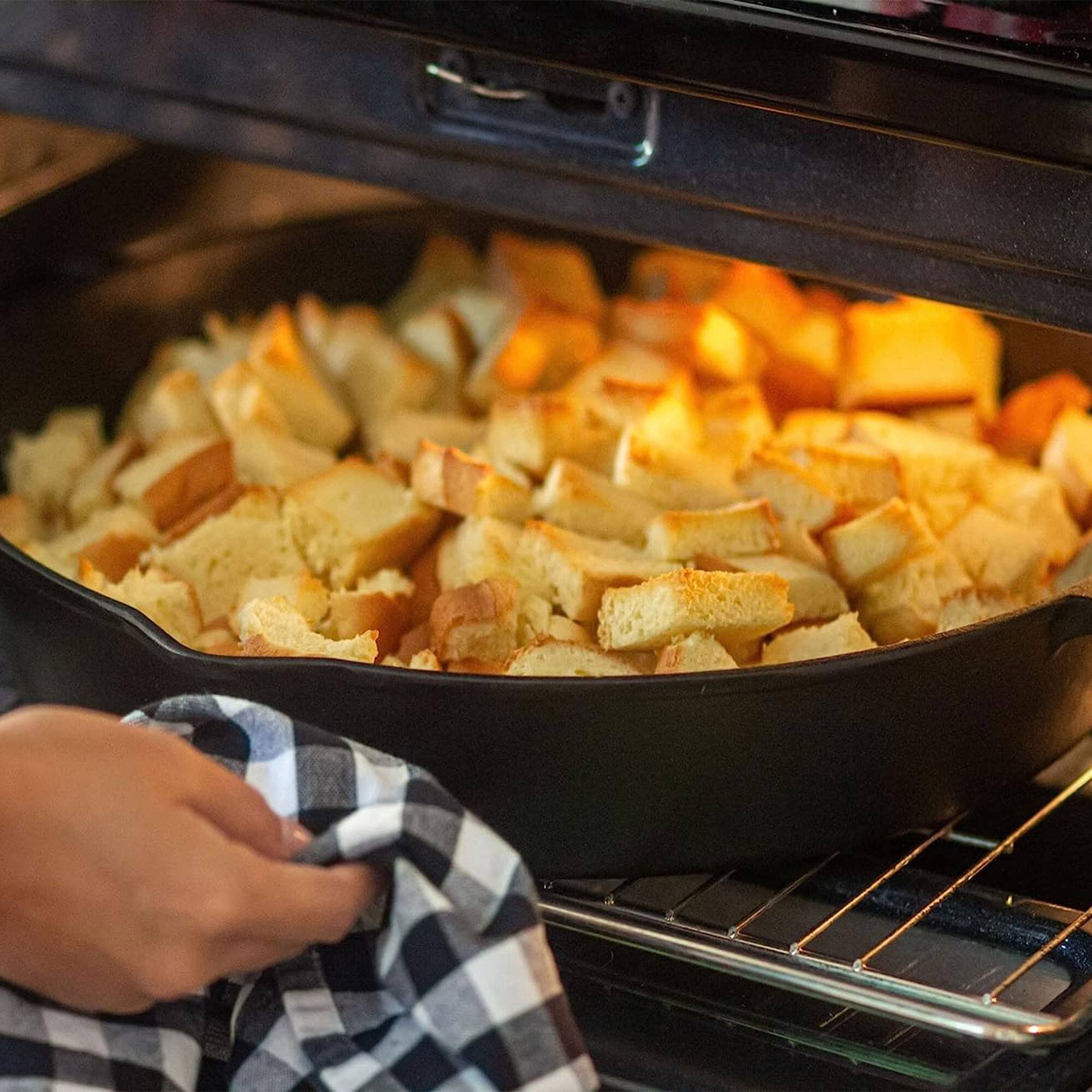 Alt View 7. Bayou Classic - Bayou Classic 16 Inch Double Handled Cast Iron Skillet with Pour Spouts, Black - Black.