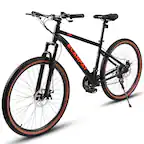 Front. Anysun - 24 Inch Mountain Bike for Teenagers -Durable High Carbon Steel Frame,For School Commuting & Outdoor Riding - Red.