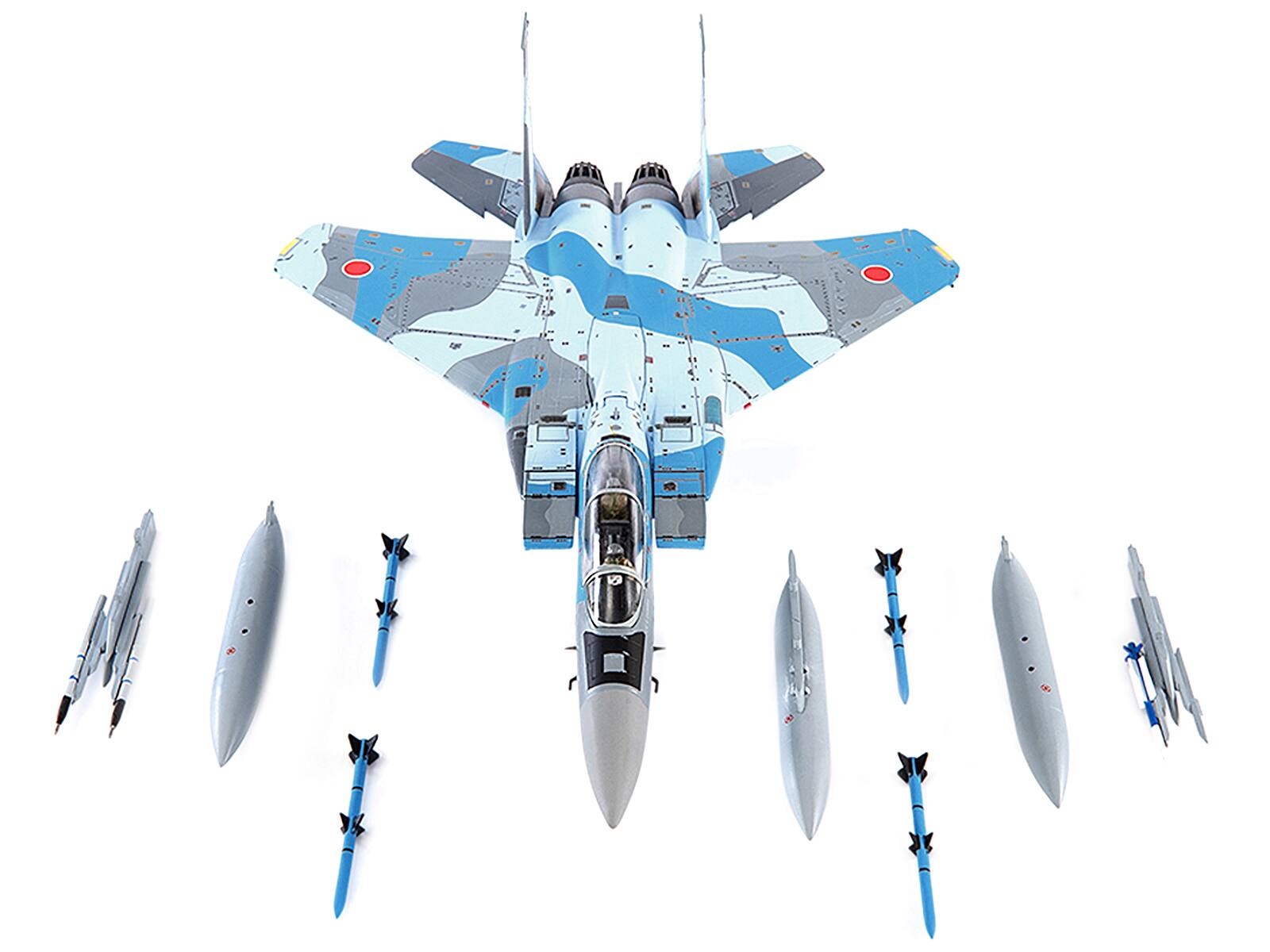 Alt View 1. JC Wings - Mitsubishi F-15DJ Eagle JASDF Tactical Fighter Training 2020 1/72 Plane - Grey, Blue.