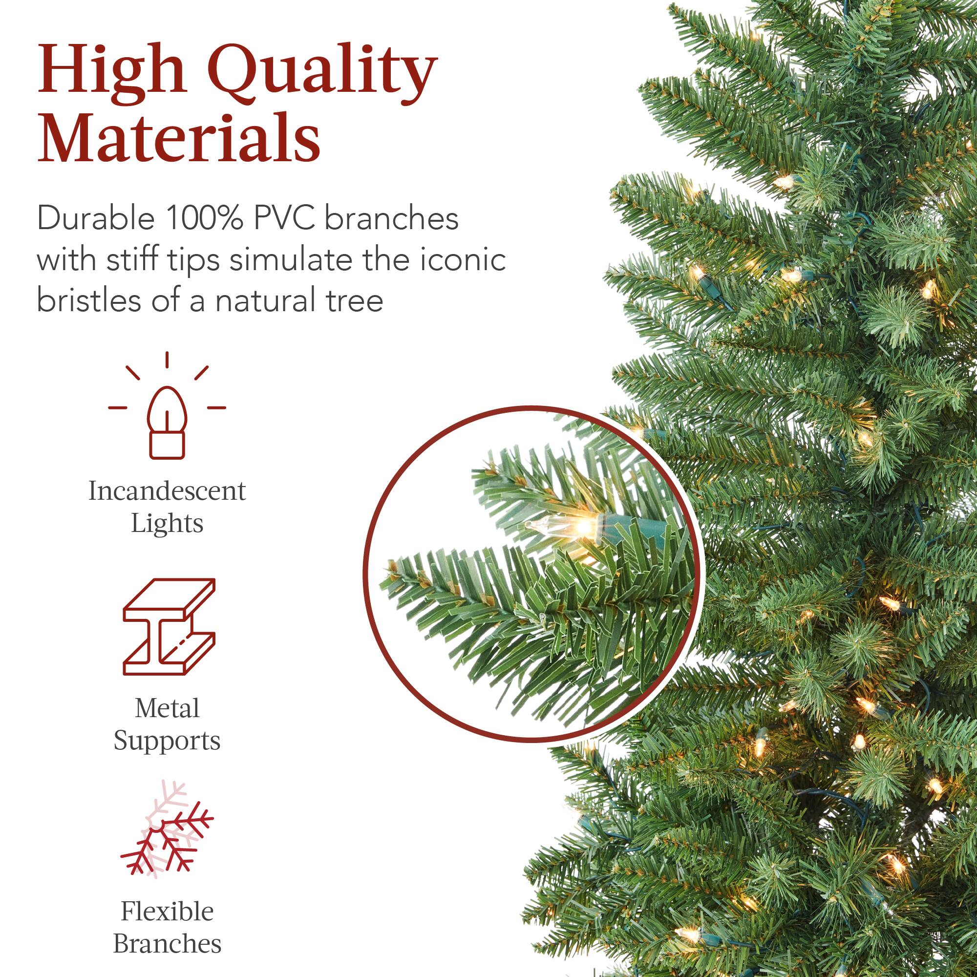 High Quality Materials

Durable 100% PVC branches with stiff tips simulate the iconic bristles of a natural tree

- Incandescent Lights
- Metal Supports
- Flexible Branches