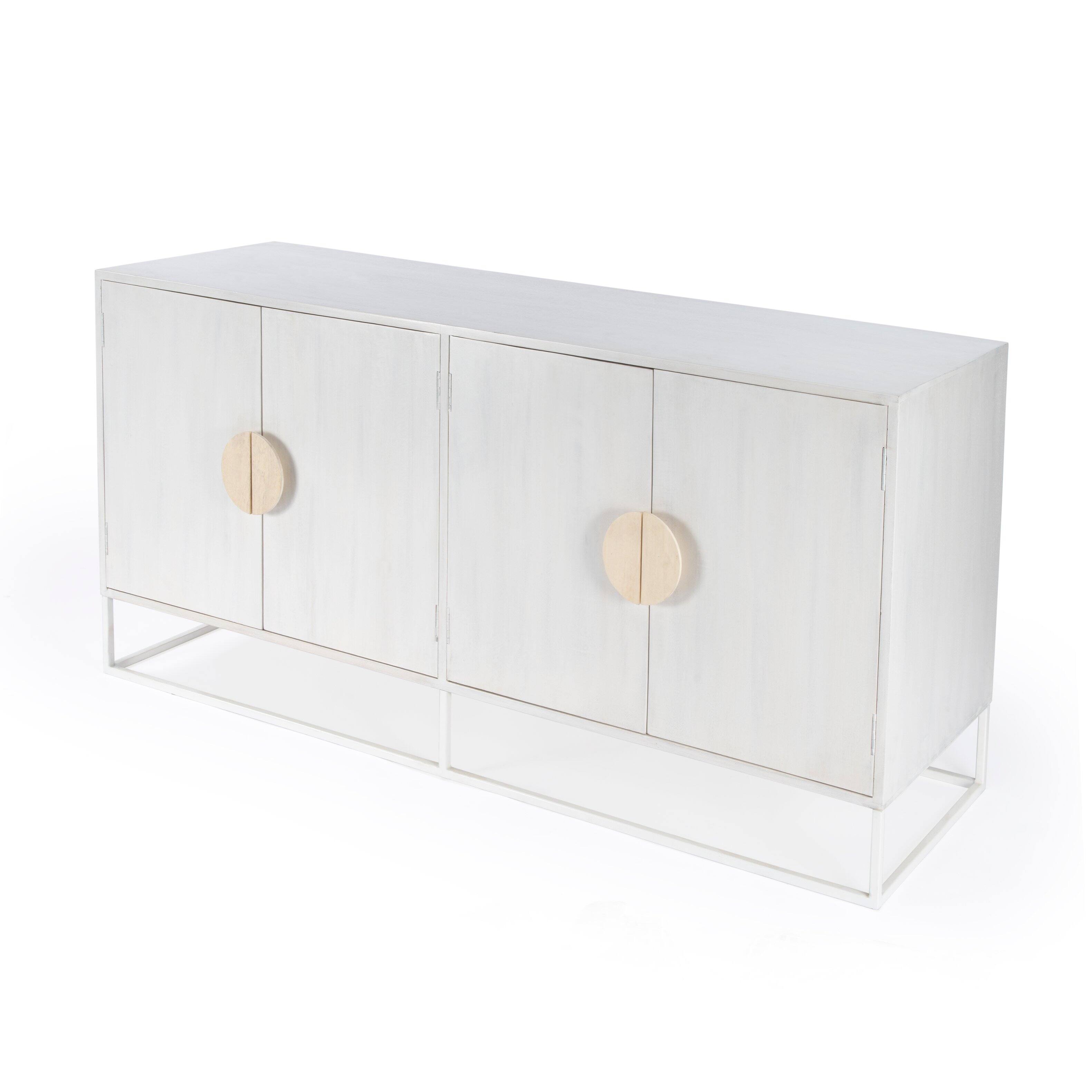Front. Butler Specialty - Lennasa 63 in. W Rectangular Wood 4 Door Sideboard - White.