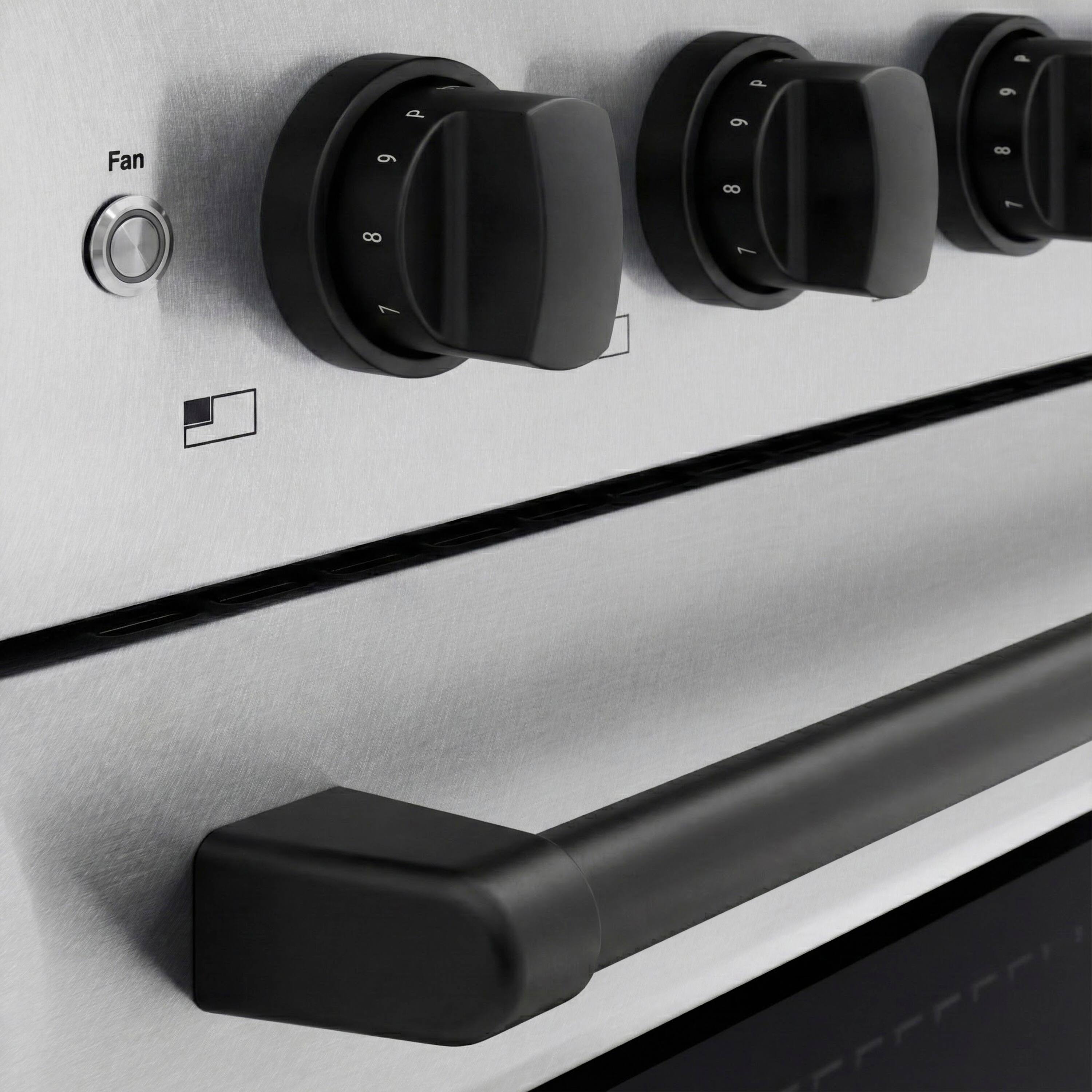 Alt View 5. ZLINE - Autograph 24 in. 3.2 cu. ft. Paramount Freestanding Induction Range with 3 Burners in Satin Steel with Black Accents - Satin Stainless Steel.