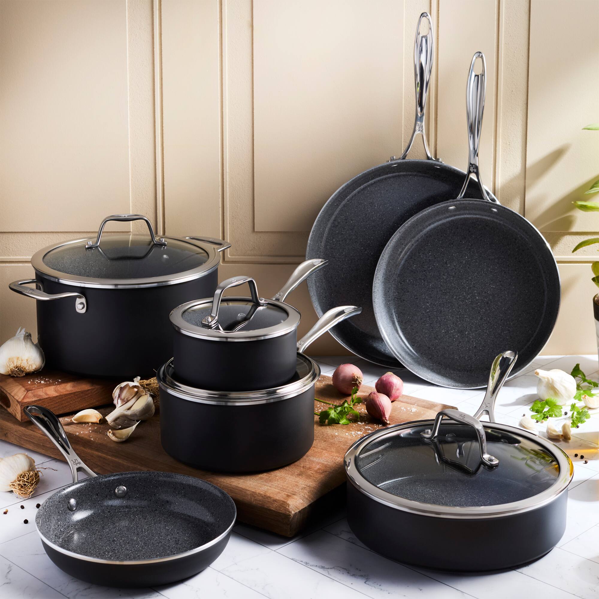 Henckels Capri Ceramic 11 pc Aluminum Ceramic Nonstick Cookware