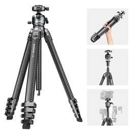 Neewer - LITETRIP LT38 61" Carbon Fiber Travel Tripod - Low Profile Ball Head & Arca QR (22lb Load)