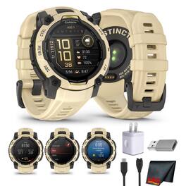 Bundle - Garmin - Instinct 3 AMOLED 45mm Citrine Smartwatch Rugged Outdoor GPS - Citrine - (2024)