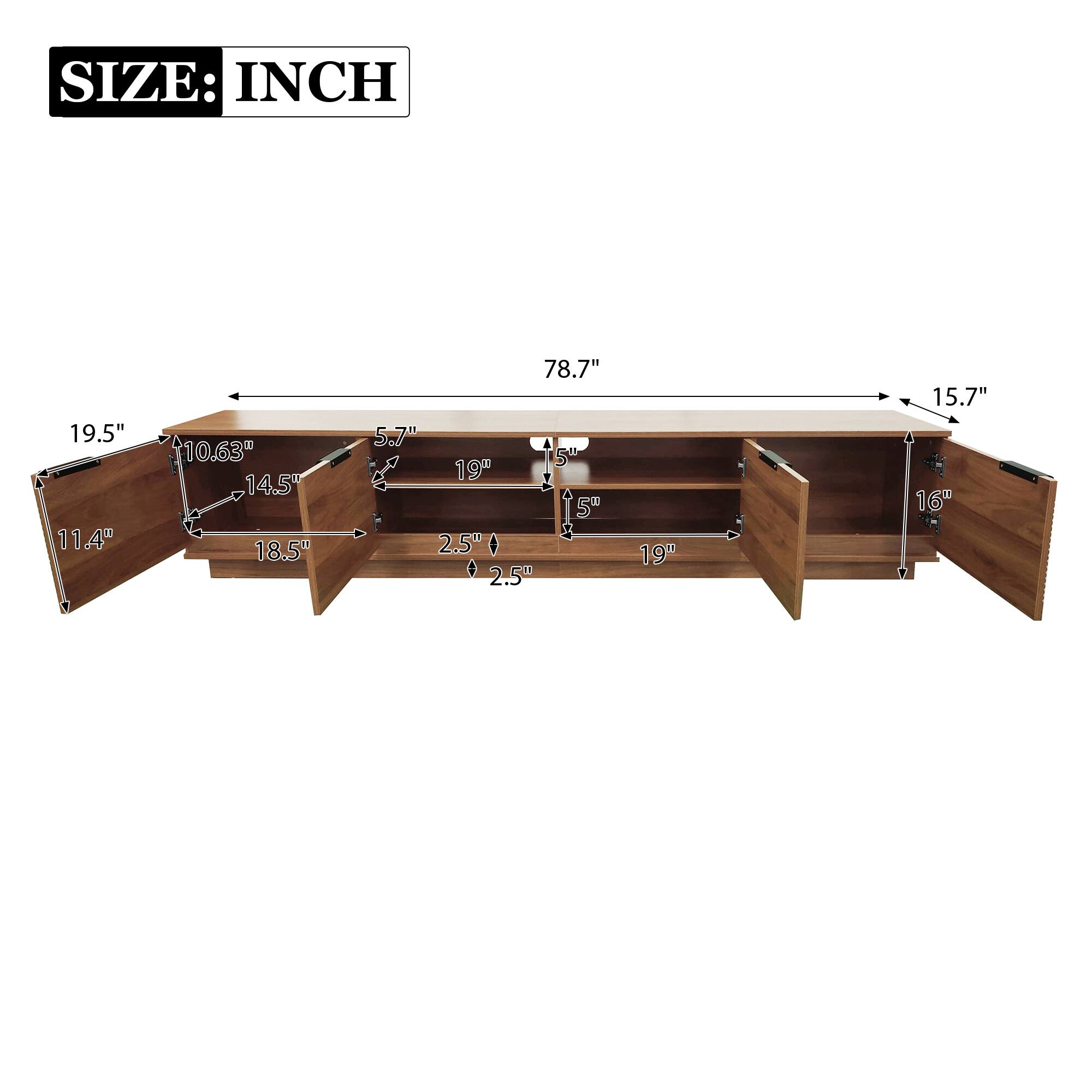 SIZE: INCH

19.5" 11.4" 10.63" 14.5" 18.5" 78.7" 5.7" 5" 19" 5TH 2.5" 2.5D 19" 15.7" 16TH